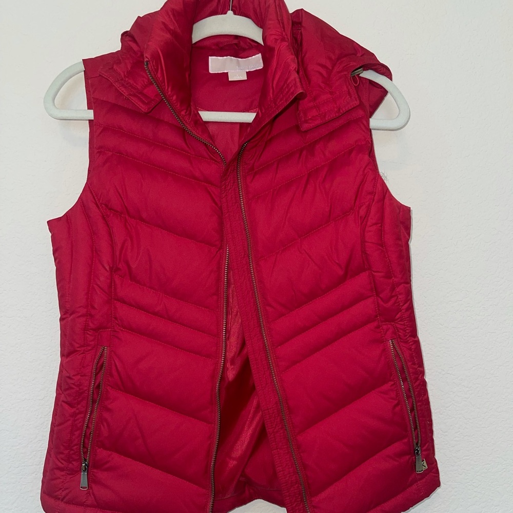 Michael Kors puffer vest with detachable hood